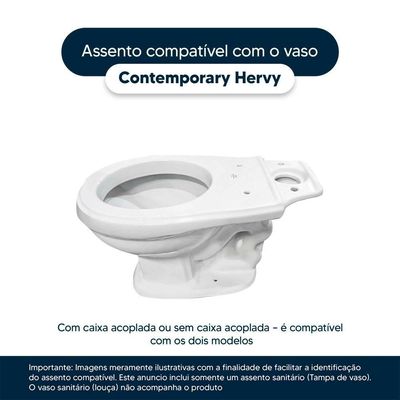 Tampa De Vaso Sanitário Contemporary Preto Para Bacia Hervy