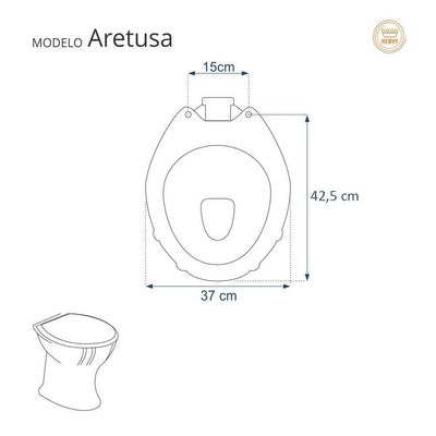 Tampa De Privada Em Mdf Aretusa Preto Para Bacia Hervy