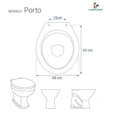Tampa De Privada Em Mdf Porto Preto Para Bacia Luzarte