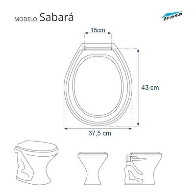 Tampa De Vaso Sanitario Almofadada Sabara Palha (bege Claro) Para Bacia Icasa