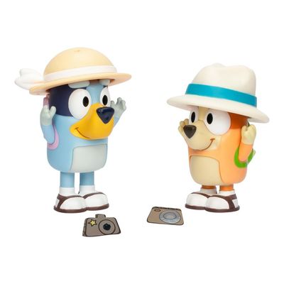 Kit 2 Bonecos Colecionáveis 6cm Bluey - De Férias