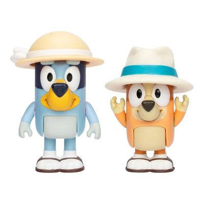 Kit 2 Bonecos Colecionáveis 6cm Bluey - De Férias