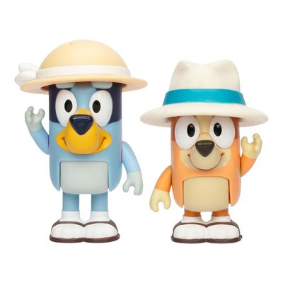 Kit 2 Bonecos Colecionáveis 6cm Bluey - De Férias
