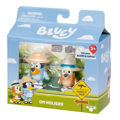 Kit 2 Bonecos Colecionáveis 6cm Bluey - De Férias