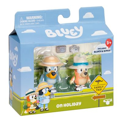 Kit 2 Bonecos Colecionáveis 6cm Bluey - De Férias
