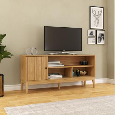 Rack com 1 Porta e 1 Prateleira para TV de até 55 Polegados MDP Mel MB 1056 Movelbento