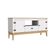 Rack Colonial Mel e Branco com 2 Portas e 1 Gaveta para TVs de até 60 Polegadas MB 1015