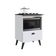 Balcão com Porta Basculante para Forno e Cooktop 4 Bocas 60x51,7x85cm Bogotá Branco