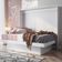 Cama Articulável Horizontal Casal com Estação de Trabalho Branca MDP Latino Art In Móveis