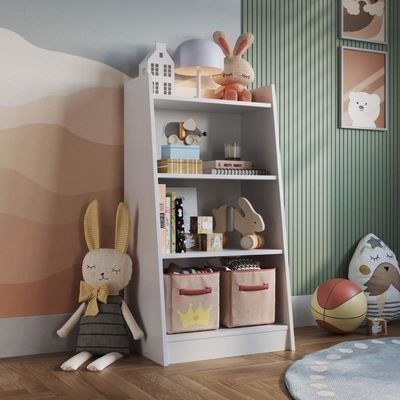 Estante Multiuso 4 Prateleiras Branca Montessoriana Brinquedos Lavanderia Garagem Art In Móveis