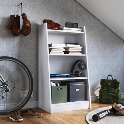 Estante Multiuso 4 Prateleiras Branca Montessoriana Brinquedos Lavanderia Garagem Art In Móveis