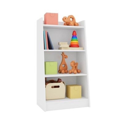 Estante Multiuso 4 Prateleiras Branca Montessoriana Brinquedos Lavanderia Garagem Art In Móveis