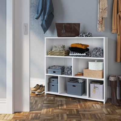 Módulo Organizador Multiuso Funcionale Estante Baixa Branca 93x26x90cm MDP