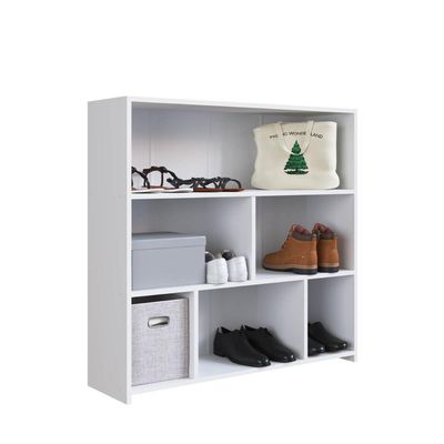 Módulo Organizador Multiuso Funcionale Estante Baixa Branca 93x26x90cm MDP