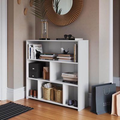Módulo Organizador Multiuso Funcionale Estante Baixa Branca 93x26x90cm MDP