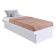 Cama Solteiro Box Baú Bogotá Organizador para Travesseiros Cobertores MDP Branco