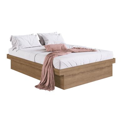 Cama Casal com Box Baú Mel MDP Bogotá Organizador Cobertores Travesseiros Art In Móveis