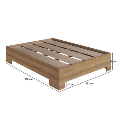 Cama de Casal Queen Box Mel 162x202x36cm MDP Xangai Art In Móveis