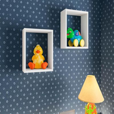 Nicho Infantil Organizador Multiuso Pequeno Quadrado Branco MDP Brinquedos Decoração