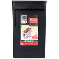 Kit 5 Arquivos Plástico 42x27cm Estreito Furação Preto Ordene Etiqueta Identificadora
