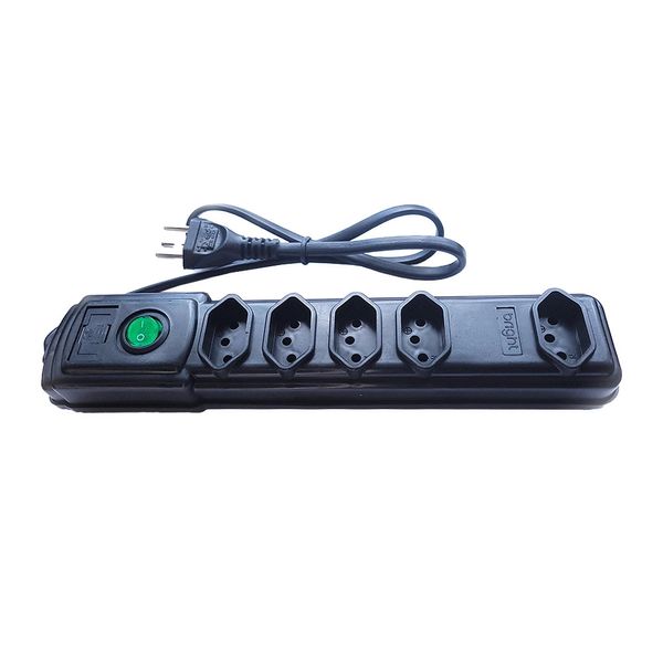 Filtro de Linha Bright 5 Tomadas Preto Filtro de Linha Bright 5 Tomadas Preto