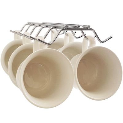 Suporte Porta 12 Xícaras Fixar Armário Organizador De Cozinha