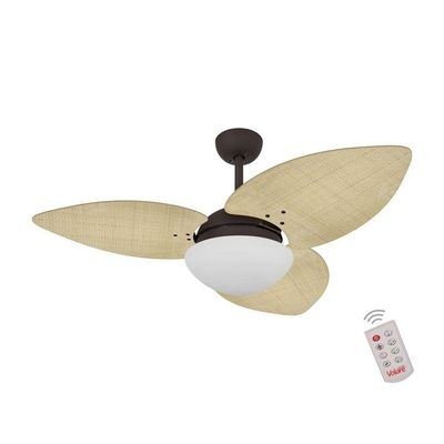 Ventilador De Teto Marrom 3 Pás Palmae Natural 127V 110V
