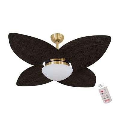 Ventilador De Teto Dormamu Dourado 4 Pás Palmae Tabaco 220v 220V
