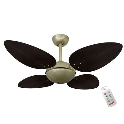 Ventilador Volare Offpetalo Quad Tabaco 220v Controle Remoto 220V