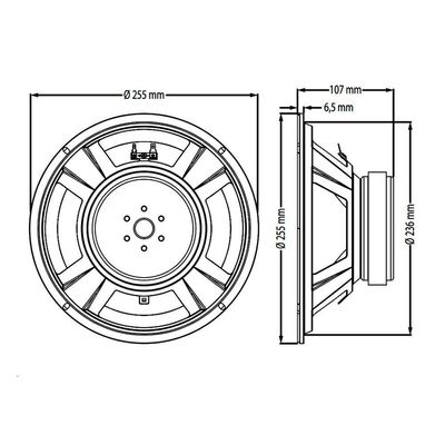 Alto-falante Profissional 150 Watts 10 Pol 8 Ohms 10wf310b-8 Atk