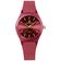Relógio Analógico Feminino De Quartzo Casual Com Pulseira De Silicone Impermeavel Vermelho