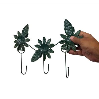 Gancho Metal Enfeite Girassol Kit 4 Uni Pendurar Chaves Bone Bolsa Parede Decoraçao Organizaçao Multiuso Sala Quarto