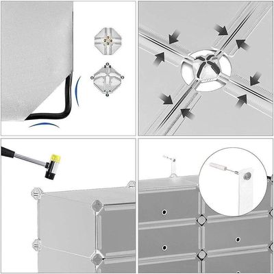 Sapateira Organizador 4 Portas Armario Guarda Roupa Brinquedos Portatil 4 Prateleiras Modular Infantil Adulto Praia Rosa