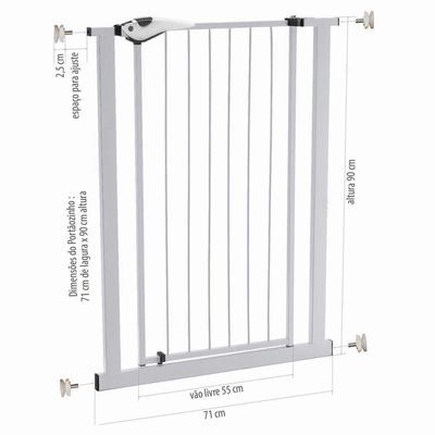 Grade para Porta - Portãozinho Utimil EP205 em Aço 80 x 90 cm n/a