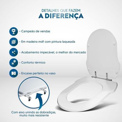 Tampa De Vaso Hampton Preto Para Bacia Incepa