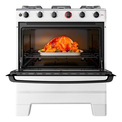 Fogão 5 Bocas Esmaltec Ideal Super Mesa em Aço Inox Acendimento Automático F5IAB5121 Branco - Bivolt