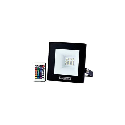 Refletor Taschibra Tr Led Slim Rgb 10w Preto Bivolt Rgb 15030034-02