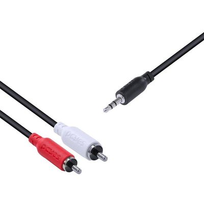 Cabo De áudio 2 Rca Macho Para P2 3.5mm Macho 1 Metro -