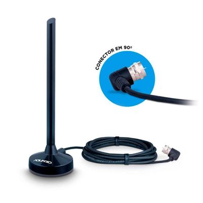 Antena Interna/ Externa Aquario Dtv-100p Vhf/ Uhf/ Fm/...