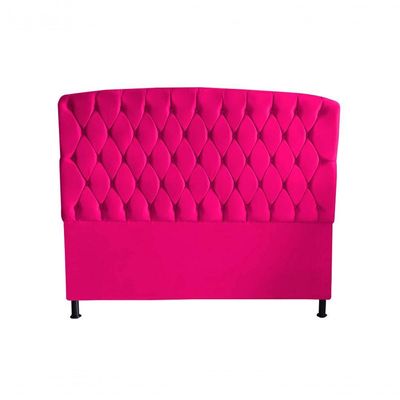 Kit De Quarto Cabeceira De Cama Box E Calçadeira Baú Dubai King 195 Cm Suede Rosa Pink Do Lar Móveis E Decoração