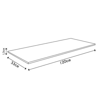 Tampo Para Balcão De Cozinha 120cm Mdp Lina K02 Nogueira - Mpozenato