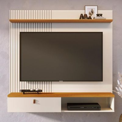Painel 55 Pol E Bancada Suspensa Talyn Z10 Off-cinamomo - Mpozenato