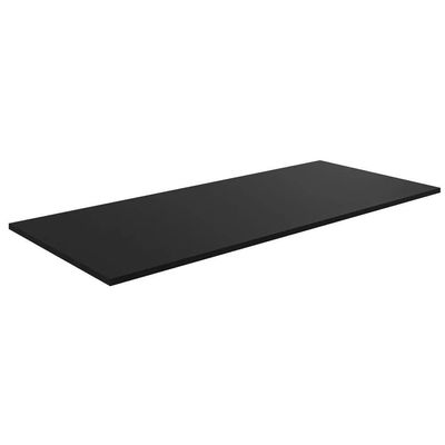 Balcão Gabinete 120cm 3 Portas Com Tampo Manu Preto - Ajl Móveis