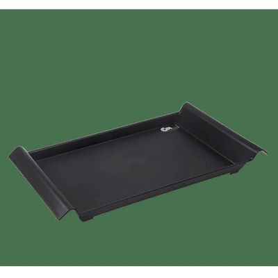 Bandeja de Servir com Alças 34x19cm Plástica Preta Café da Manhã Coza Casual