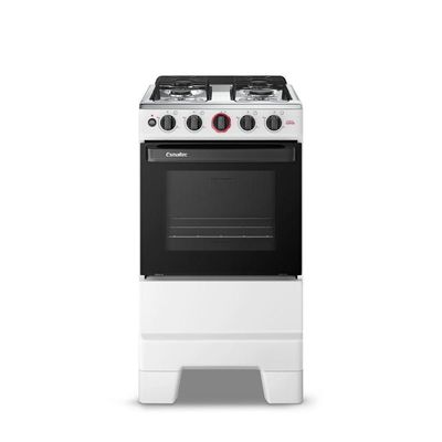 Fogão 4 Bocas Mesa Inox Automático Ideal Super 4121 Esmaltec Branco Bivolt