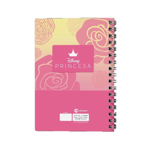 Caderno Universitário Culturama Disney Princesas 10 Matérias 160 Folhas
