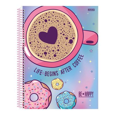 Caderno Universitário São Domingos Be Happy 10 Matérias 160 Folhas