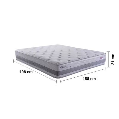 Colchão Queen Size Herval Vitalle com Molas Maxspring Cinza