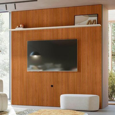 Painel Para 75 Polegadas 238cm André Z10 Off-cinamomo - Mpozenato