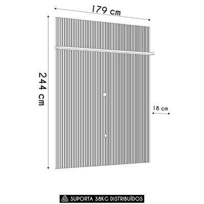 Painel Para 75 Polegadas 179cm Logus Z10 Off-cinamomo - Mpozenato